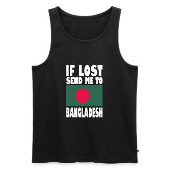 Drapeau du Bangladesh - Débardeur bio Premium Homme - noir - Devant - Michal (187cm)