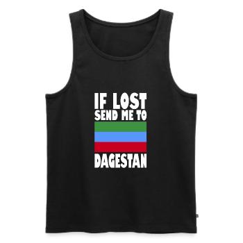 Drapeau du Daghestan - Débardeur bio Premium Homme - noir - Devant - Michal (187cm)