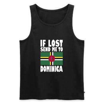 Drapeau de la Dominique - Débardeur bio Premium Homme - noir - Devant - Michal (187cm)