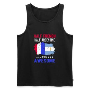 Half French Half Argentine - Men's Premium Organic Tank Top - black - Front - Michal (187cm)