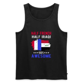 Half French Half Iraki - Men's Premium Organic Tank Top - black - Front - Michal (187cm)
