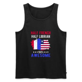 Half French Half Libyan - Men's Premium Organic Tank Top - black - Front - AI Model Male 178 light (178cm)