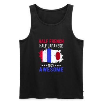 Halb Franzose Halb Japaner - Männer Premium Bio Tank Top - Schwarz - Vorne - AI Model Male 178 light (178cm)