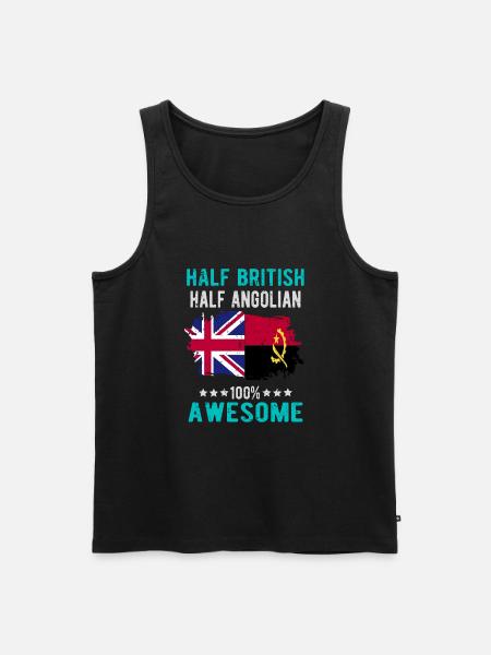 Half British Half Angolier - Men's Premium Organic Tank Top - black