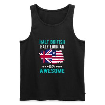 Half British Half Libyan - Men's Premium Organic Tank Top - black - Front - AI Model Male 178 light (178cm)