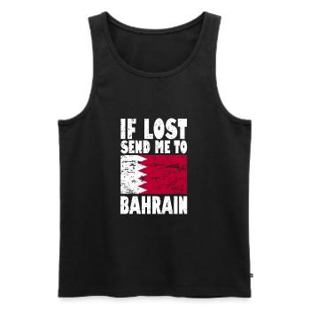 Bahrain Flagge Spruch - Männer Premium Bio Tank Top - Schwarz - Vorne - AI Model Male 178 light (178cm)