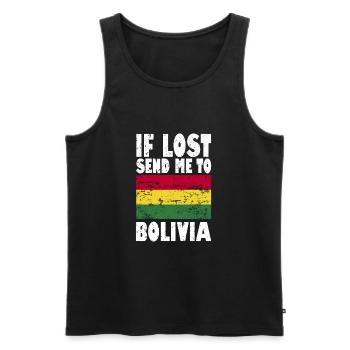 Drapeau de la Bolivie - Débardeur bio Premium Homme - noir - Devant - Michal (187cm)