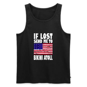 Bikini Atoll Flagge Spruch - Männer Premium Bio Tank Top - Schwarz - Vorne - AI Model Male 178 light (178cm)