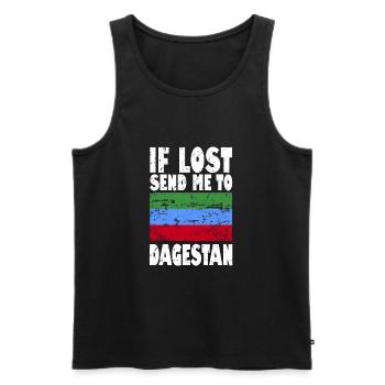 Drapeau du Daghestan - Débardeur bio Premium Homme - noir - Devant - Michal (187cm)