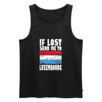 Drapeau luxembourgeois - Débardeur bio Premium Homme - noir - Devant - Michal (187cm)