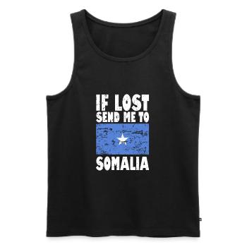 Drapeau de la Somalie - Débardeur bio Premium Homme - noir - Devant - AI Model Male 178 light (178cm)