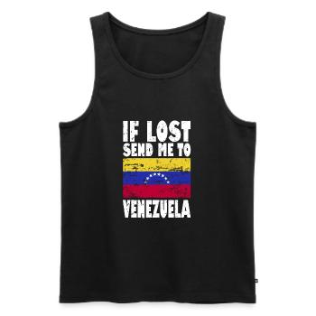 Drapeau du Venezuela - Débardeur bio Premium Homme - noir - Devant - Michal (187cm)