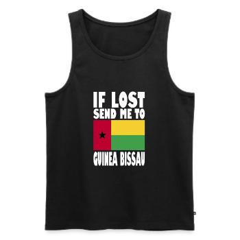 Drapeau de la Guinée-Bissau - Débardeur bio Premium Homme - noir - Devant - Michal (187cm)