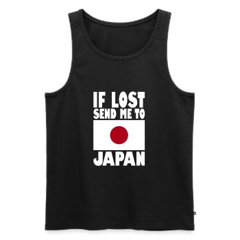 Drapeau du Japon - Débardeur bio Premium Homme - noir - Devant - AI Model Male 178 light (178cm)