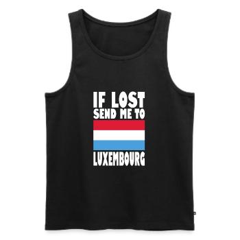 Drapeau luxembourgeois - Débardeur bio Premium Homme - noir - Devant - Michal (187cm)