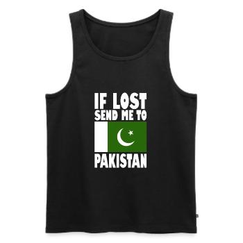 Drapeau pakistanais - Débardeur bio Premium Homme - noir - Devant - AI Model Male 178 light (178cm)