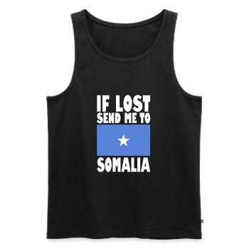 Drapeau de la Somalie - Débardeur bio Premium Homme - noir - Devant - AI Model Male 178 light (178cm)