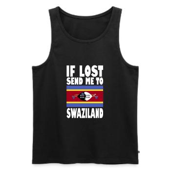 Drapeau du Swaziland - Débardeur bio Premium Homme - noir - Devant - Michal (187cm)