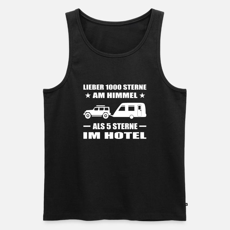 Camping - Männer Premium Bio Tank Top - Schwarz
