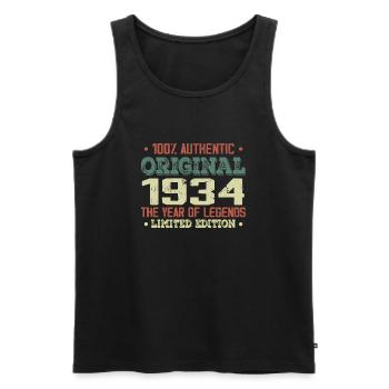 Legend since 1934 Born in 1934 - 90th birthday - Men's Premium Organic Tank Top - black - Front - Michal (187cm)