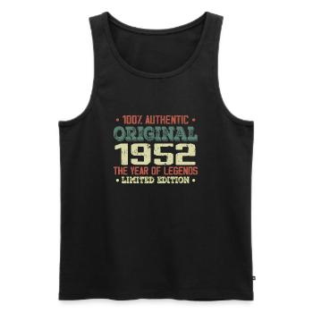 Legend since 1952 Born in 1952 - 72nd birthday - Men's Premium Organic Tank Top - black - Front - Michal (187cm)