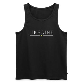 T-shirt d’élégance de l’Ukraine - Débardeur bio Premium Homme - noir - Devant - Michal (187cm)