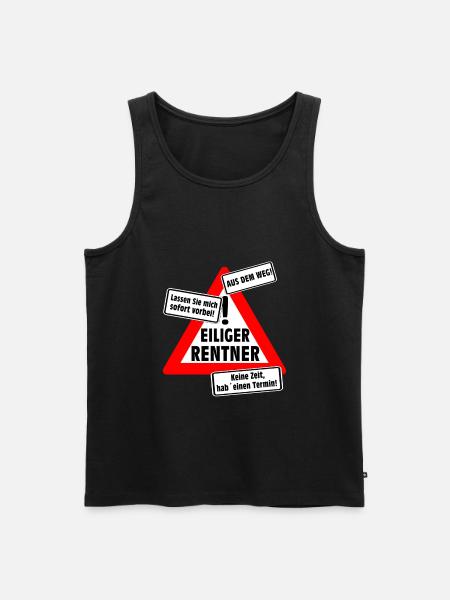 Eiliger Rentner ! - Männer Premium Bio Tank Top - Schwarz