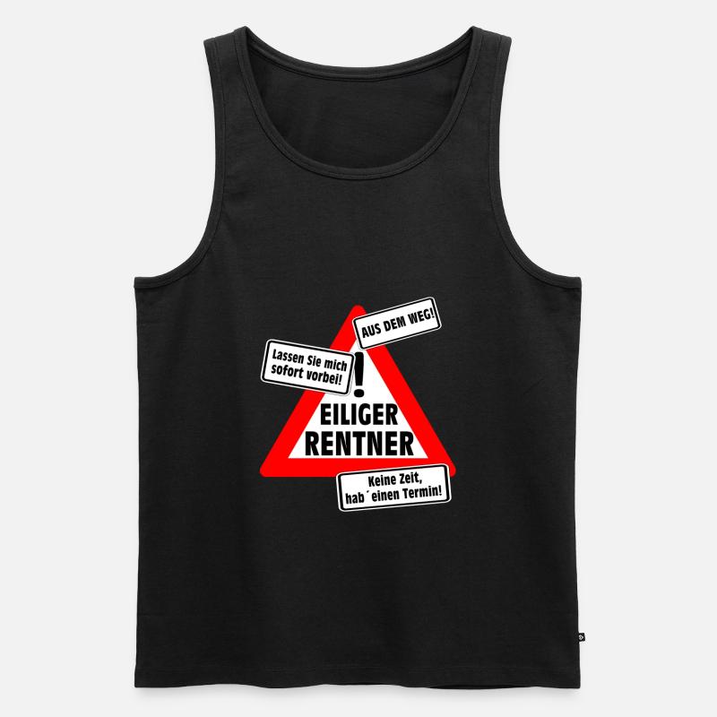Eiliger Rentner ! - Männer Premium Bio Tank Top - Schwarz