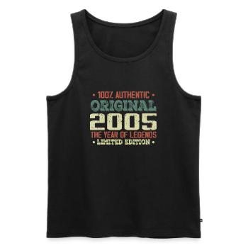 Legend since 2005 Born in 2005 - 19th birthday - Men's Premium Organic Tank Top - black - Front - AI Model Male 178 light (178cm)