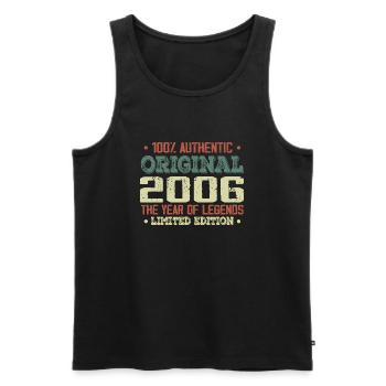 Legend since 2006 Born in 2006 - 18th birthday - Men's Premium Organic Tank Top - black - Front - Michal (187cm)
