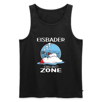 eisbader eisbad-zone winterbader - Männer Premium Bio Tank Top - Schwarz - Vorne - Michal (187cm)