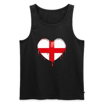 DRAPEAU ANGLAIS DRAPEAU ANGLETERRE - Débardeur bio Premium Homme - noir - Devant - AI Model Male 178 light (178cm)