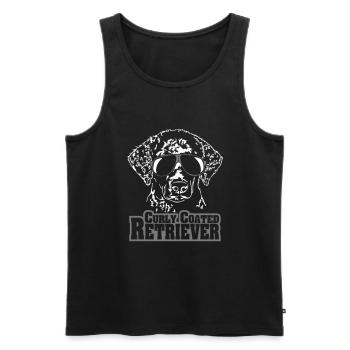 CURLY COATED RETRIEVER cool - Männer Premium Bio Tank Top - Schwarz - Vorne - AI Model Male 178 light (178cm)