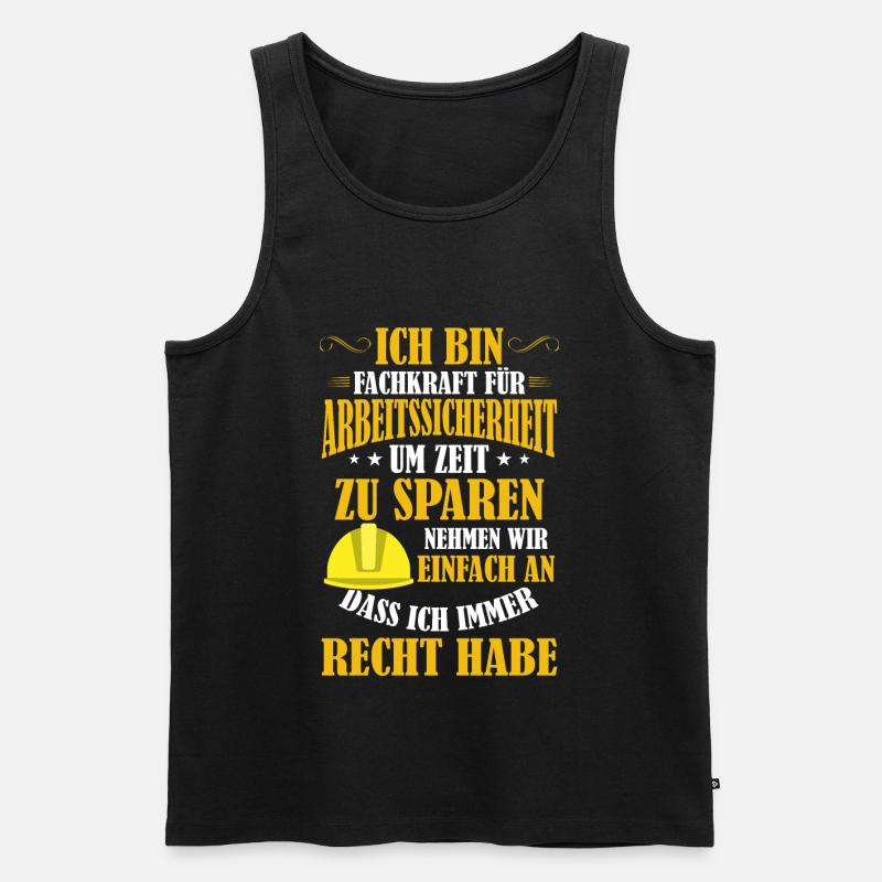 Arbeitssicherheit Sifa Sicherheitskraft - Männer Premium Bio Tank Top - Schwarz