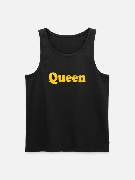 QUEEN - Men's Premium Organic Tank Top - black