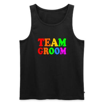 Team groom - Männer Premium Bio Tank Top - Schwarz - Vorne - Michal (187cm)