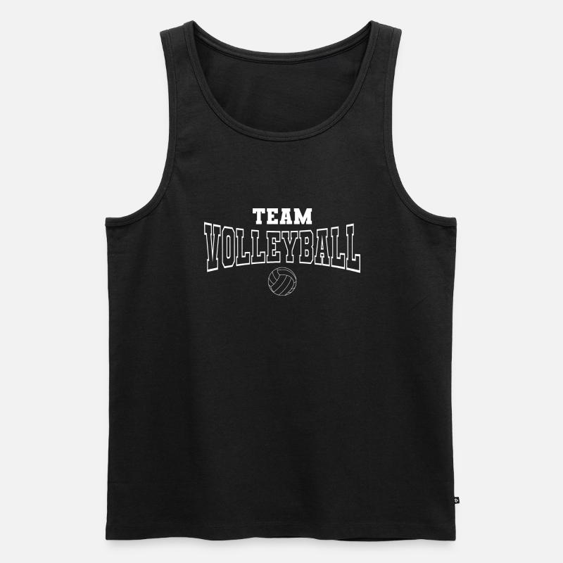 Volleyball Team - Männer Premium Bio Tank Top - Schwarz