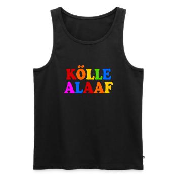 Kölle alaaf - Männer Premium Bio Tank Top - Schwarz - Vorne - AI Model Male 178 light (178cm)