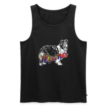 Shetland Sheepdog Shetland Sheepdog Mama - Men's Premium Organic Tank Top - black - Front - AI Model Male 178 light (178cm)