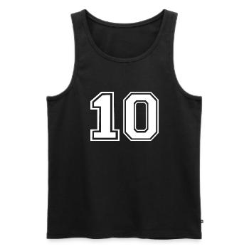 10 - Männer Premium Bio Tank Top - Schwarz - Vorne - AI Model Male 178 light (178cm)
