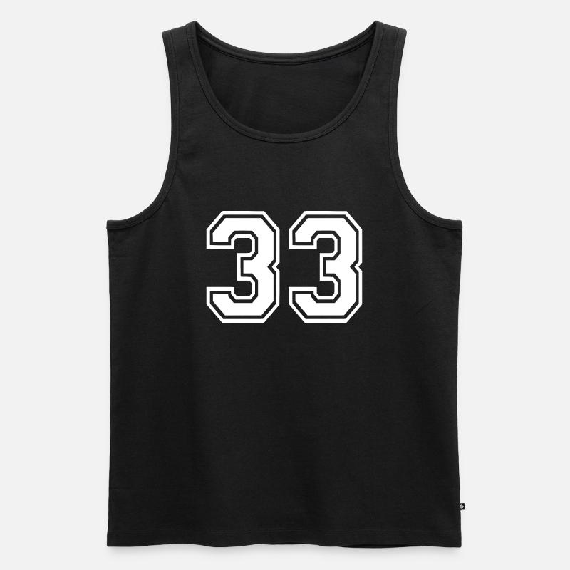 33 - Männer Premium Bio Tank Top - Schwarz