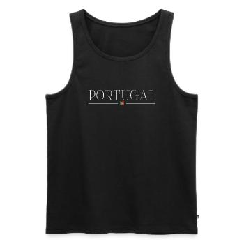 Portugal T-Shirt : Soleil, Mer, Style - Débardeur bio Premium Homme - noir - Devant - Michal (187cm)