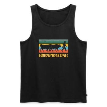 Führungskraft Kühe Landwirt Bauer Geschenkidee - Männer Premium Bio Tank Top - Schwarz - Vorne - AI Model Male 178 light (178cm)