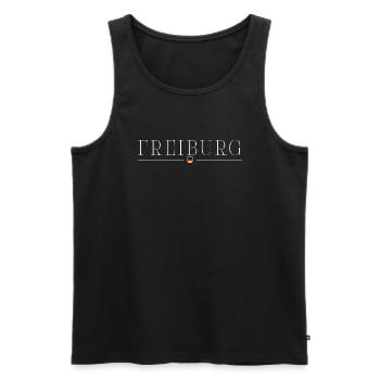 Freiburg, Deutschland Eleganz Stil Design T-Shirt - Männer Premium Bio Tank Top - Schwarz - Vorne - AI Model Male 178 light (178cm)