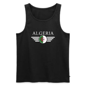 I Love Algeria, Elegance Style Design T-Shirt - Men's Premium Organic Tank Top - black - Front - AI Model Male 178 light (178cm)