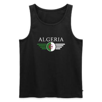 I Love Algeria, Elegance Style Design T-Shirt - Men's Premium Organic Tank Top - black - Front - AI Model Male 178 light (178cm)