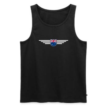 Ich liebe Australien Outfit T-Shirt Design - Männer Premium Bio Tank Top - Schwarz - Vorne - AI Model Male 178 light (178cm)