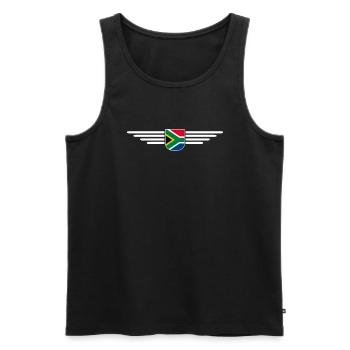 J’aime l’Afrique du Sud tenue T-Shirt Design Cadeau - Débardeur bio Premium Homme - noir - Devant - AI Model Male 178 light (178cm)