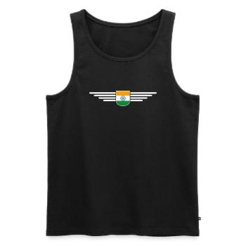I Love India, Outfit T-Shirt Design Gift - Men's Premium Organic Tank Top - black - Front - Michal (187cm)