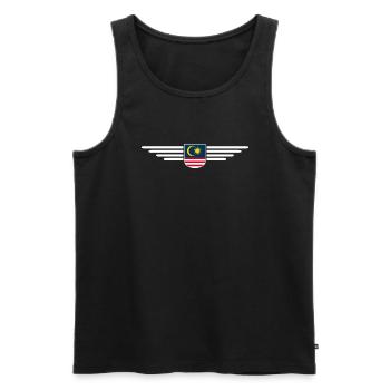 Malaisie Fan Outfit T Shirt Design - Débardeur bio Premium Homme - noir - Devant - Michal (187cm)